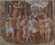 Tarquinius Superbus Founds the Temple of Jove on the Capitol, from Palazzo Baldassini, now in the Uffizi, Florence, Perino Del Vaga